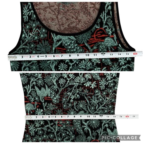 Peruvian Connection Pima Cotton Sleeveless Knit Jacquard Midi Dress Size XS - Picture 11 of 14